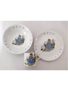 Nursery Rhyme MARY HAD A LITTLE LAMB James Kent Old Foley Children's Dish Set